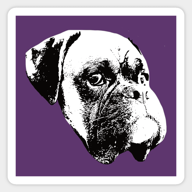 Boxer Dog Face Design - A Boxer Christmas Gift Sticker by DoggyStyles